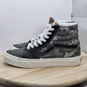 Womens Size 8 - Vans Sk8-Hi Mixed Utility Camouflage Green Skate Sneaker Shoes